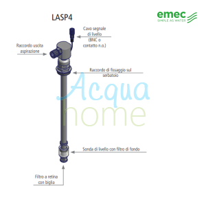 LASP4 SUCTION LANCE 40 CM ATT. 4X6 FOR PUMPS UP TO 10 L/H - EMEC