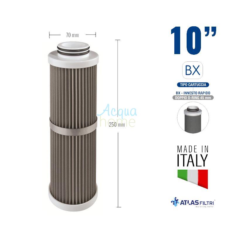 SA 10" A BX 50 MCR - AISI 316 STAINLESS STEEL PLEATED WASHABLE MESH CARTRIDGE | ATLAS FILTRI