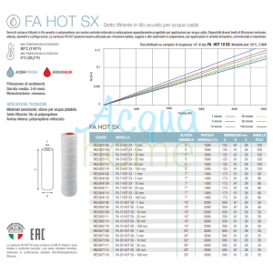 FA 10" HOT SX 5 MCR - WOUND CARTRIDGE FOR HOT WATER | ATLAS FILTRI