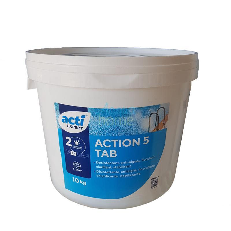 PASTIGLIE MULTIAZIONE 250GR PER PISCINA 5 IN 1 DA 10KG - ACTI