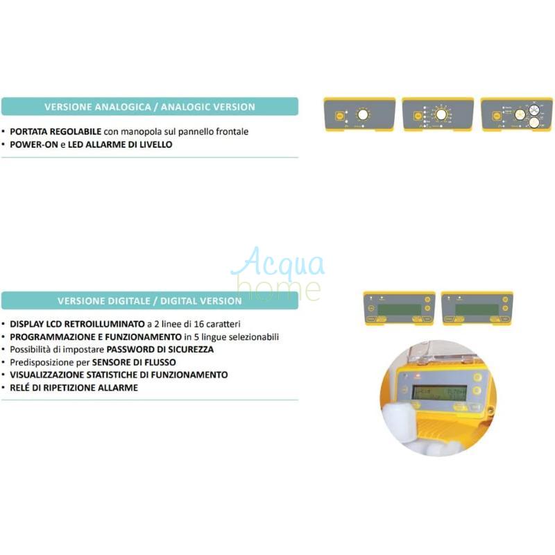 ATHENA AT-AM2 ANALOGUE PROPORTIONAL FLOW METERING PUMP PVDF FPM 100-240 VAC 5 L/H - 8 BAR - INJECTA