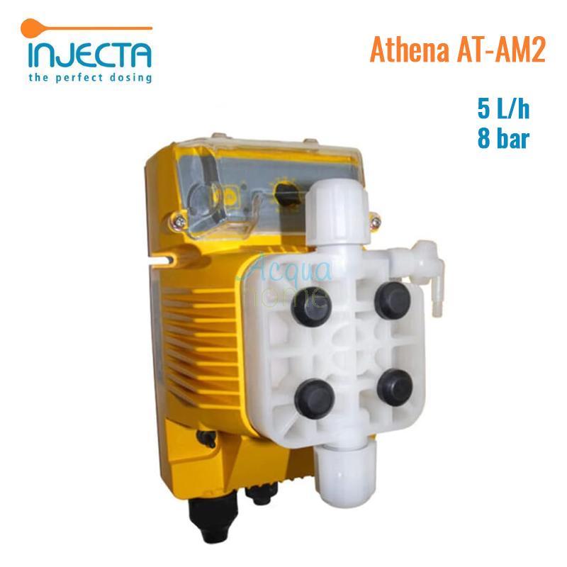ATHENA AT-AM2 ANALOGUE PROPORTIONAL FLOW METERING PUMP PVDF FPM 100-240 VAC 5 L/H - 8 BAR - INJECTA