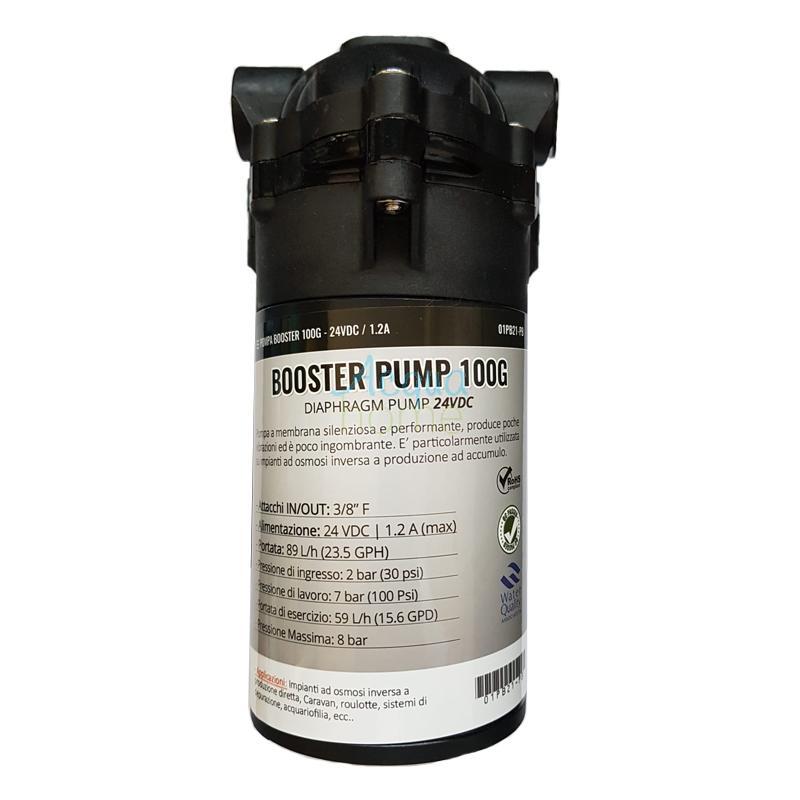 BOOSTER PUMP 24VDC 100GPD ATT. 3/8" WITHOUT TRANSFORMER