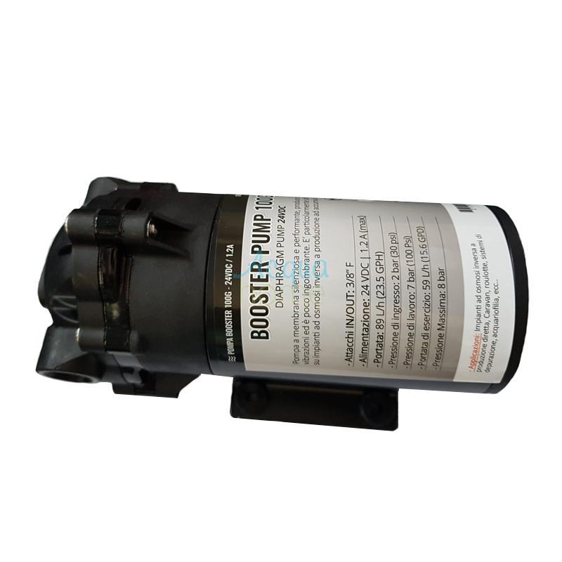 BOOSTER PUMP 24VDC 100GPD ATT. 3/8" WITHOUT TRANSFORMER