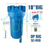 DP BIG SC+RUB 10" SX AB - 10" BIG MATT CONTAINER FILTER WITH 1" 1/2 BSP PLASTIC CONNECTION | ATLAS FILTRI