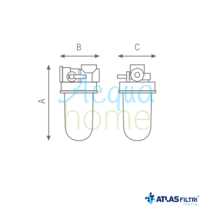 DOSAPLUS 33 - NEW PROPORTIONAL POLYPHOSPHATE POWDER DISPENSER 1/2" CONNECTOR - VERSATILE AND COMPACT ANTI-LIMESCALE SYSTEM - ATLAS FILTRI