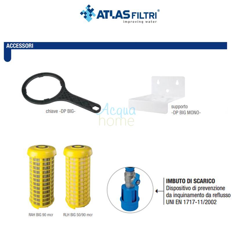 HYDRA BIG FILTER M 1"1/2 BSPP - RAH 90 MCR - MANUAL SELF-CLEANING WITH 2 PRESSURE GAUGES - ATLAS FILTRI