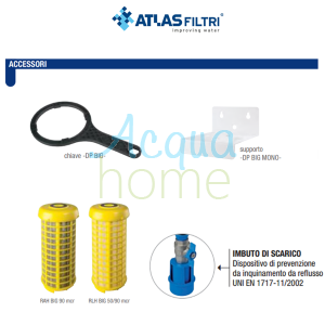 HYDRA BIG FILTER M 1"1/2 BSPP - RAH 90 MCR - MANUAL SELF-CLEANING WITH 2 PRESSURE GAUGES - ATLAS FILTRI