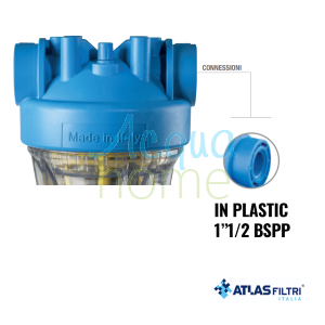 HYDRA BIG FILTER M 1"1/2 BSPP - RAH 90 MCR - MANUAL SELF-CLEANING WITH 2 PRESSURE GAUGES - ATLAS FILTRI