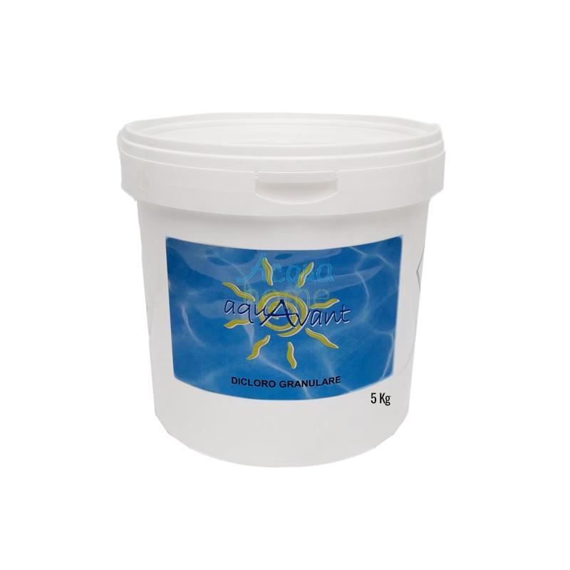 AQUAVANT DICLORO GRANULARE 56% PER PISCINA | FUSTO DA 5 KG 
