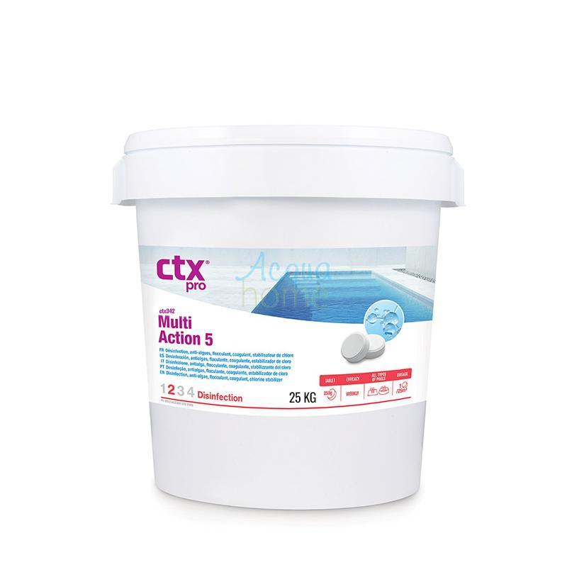 CTX 342 - CLORO MULTIAZIONE PASTIGLIONI DA GR. 250 MULTIACTION 10 AZIONI - SENZA RAME, SENZA ACIDO BORICO | TANICA DA 25 KG