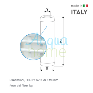 10" WASHABLE POLYAMIDE NET CARTRIDGE - 50 MCR (SPECIFIC FOR WASHABLE FILTER)