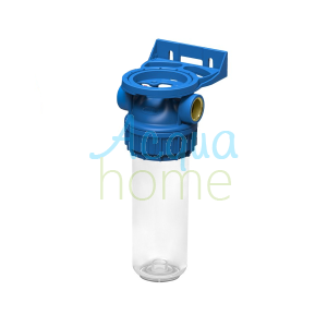 KIT FILTRO 10" CON CHIAVE E STAFFA (MADE IN ITALY) ATT. 3/4"  NPTF - BLU